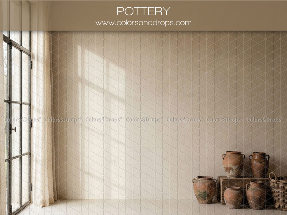 Boho photo backdrop Pottery – bright room with glass door and pottery | Colors&Drops