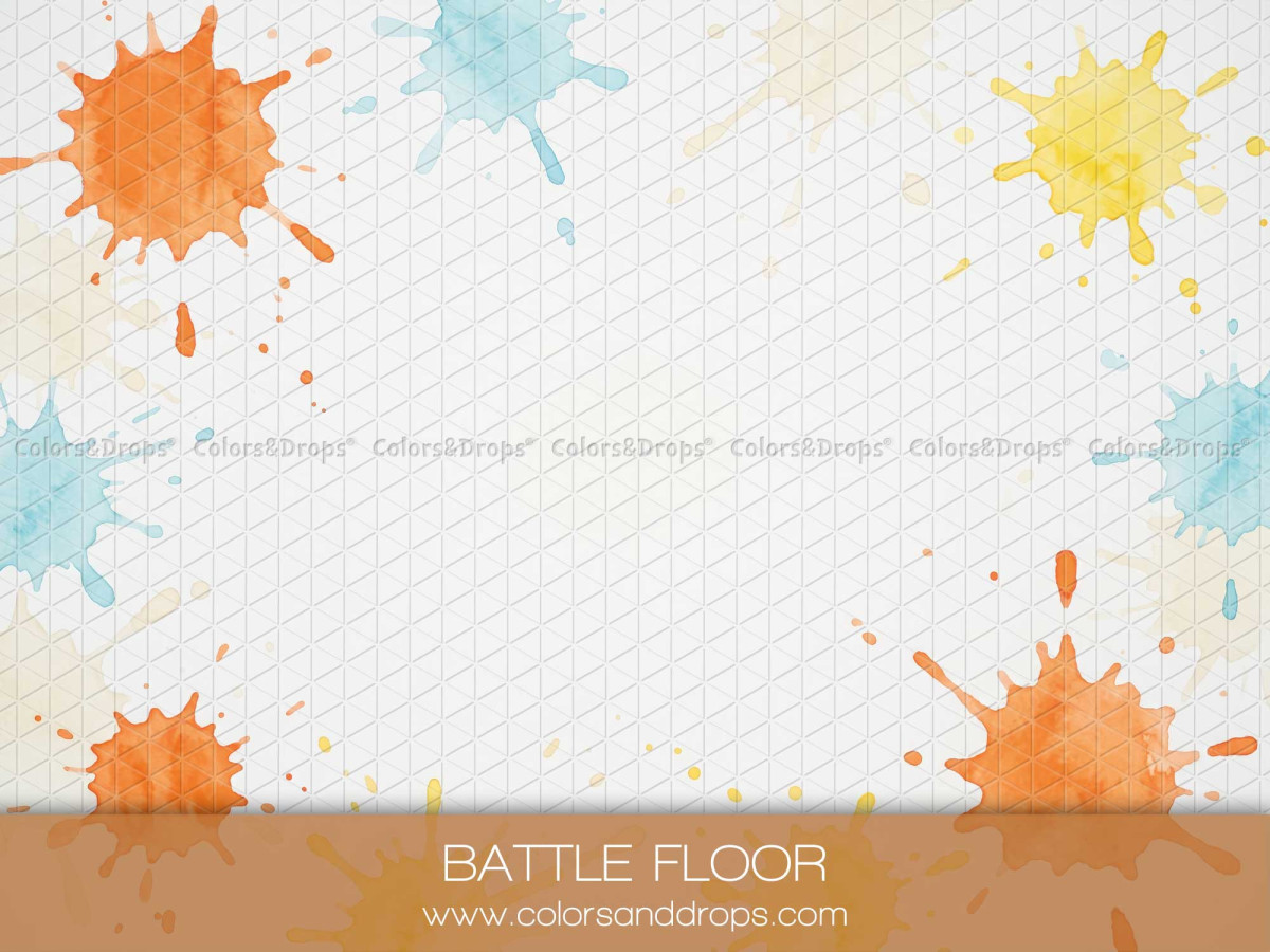 Photo floor Battle Floor – white floor with colourful paint splashes | Colors&Drops
