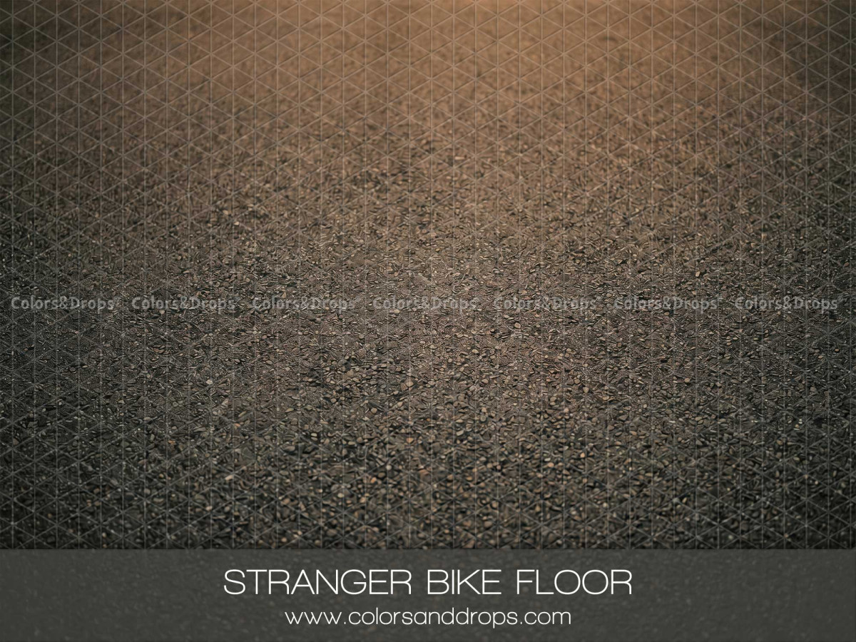 Photo floor Stranger Bike Floor – dark grey asphalt floor | Colors&Drops