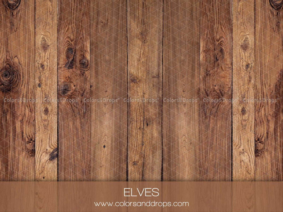 Fond et sol photo de Noël Elves – planches de bois brun clair veiné | Colors&Drops