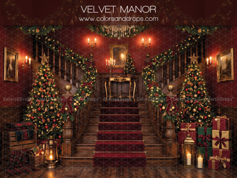 Fond photo de Noël Velvet Manor