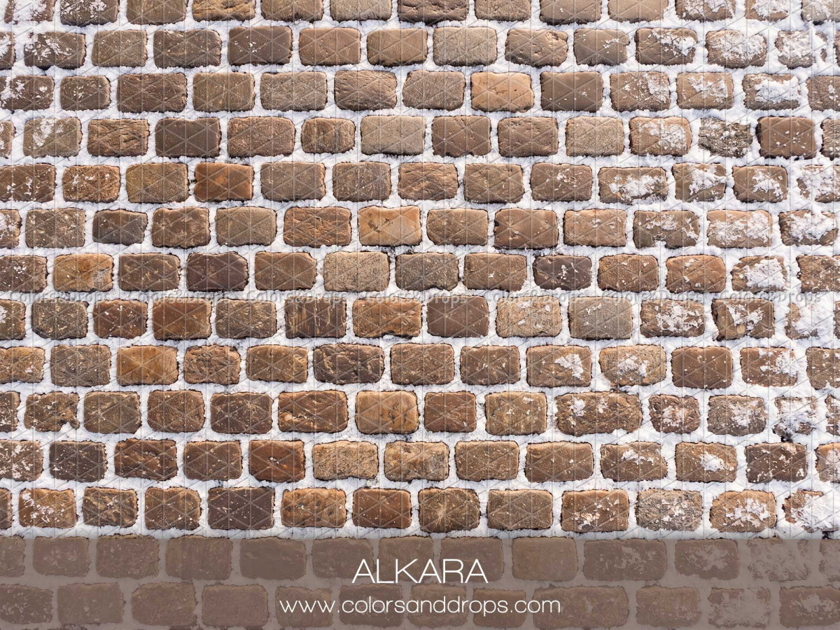 Christmas photo backdrop & floor Alkara – pinkish brown cobblestones | Colors&Drops