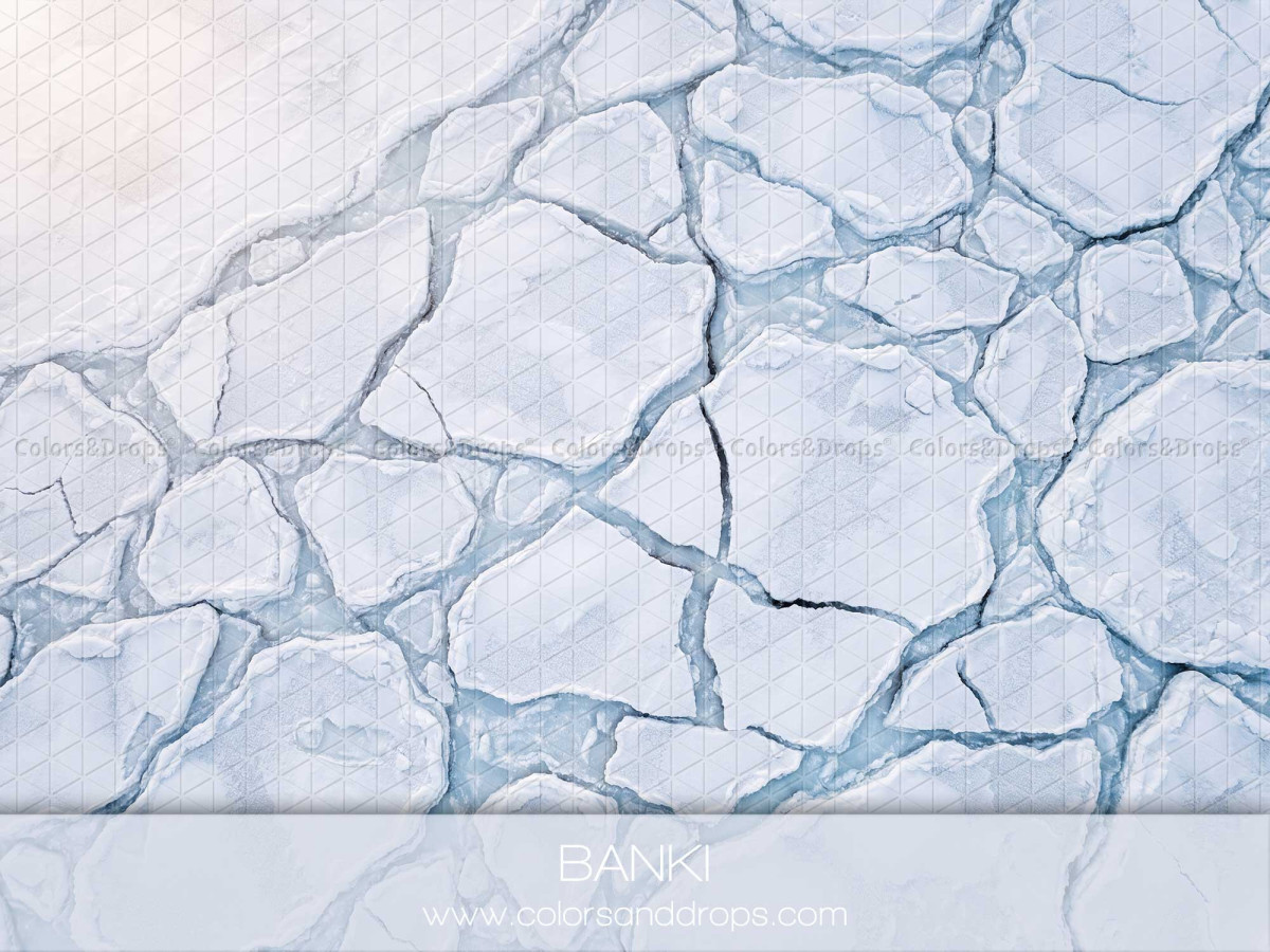 Christmas photo backdrop & floor Banki – bluish cracked ice floor | Colors&Drops