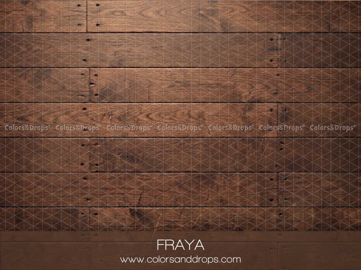 Christmas photo backdrop & floor Fraya – horizontal brown wooden planks | Colors&Drops