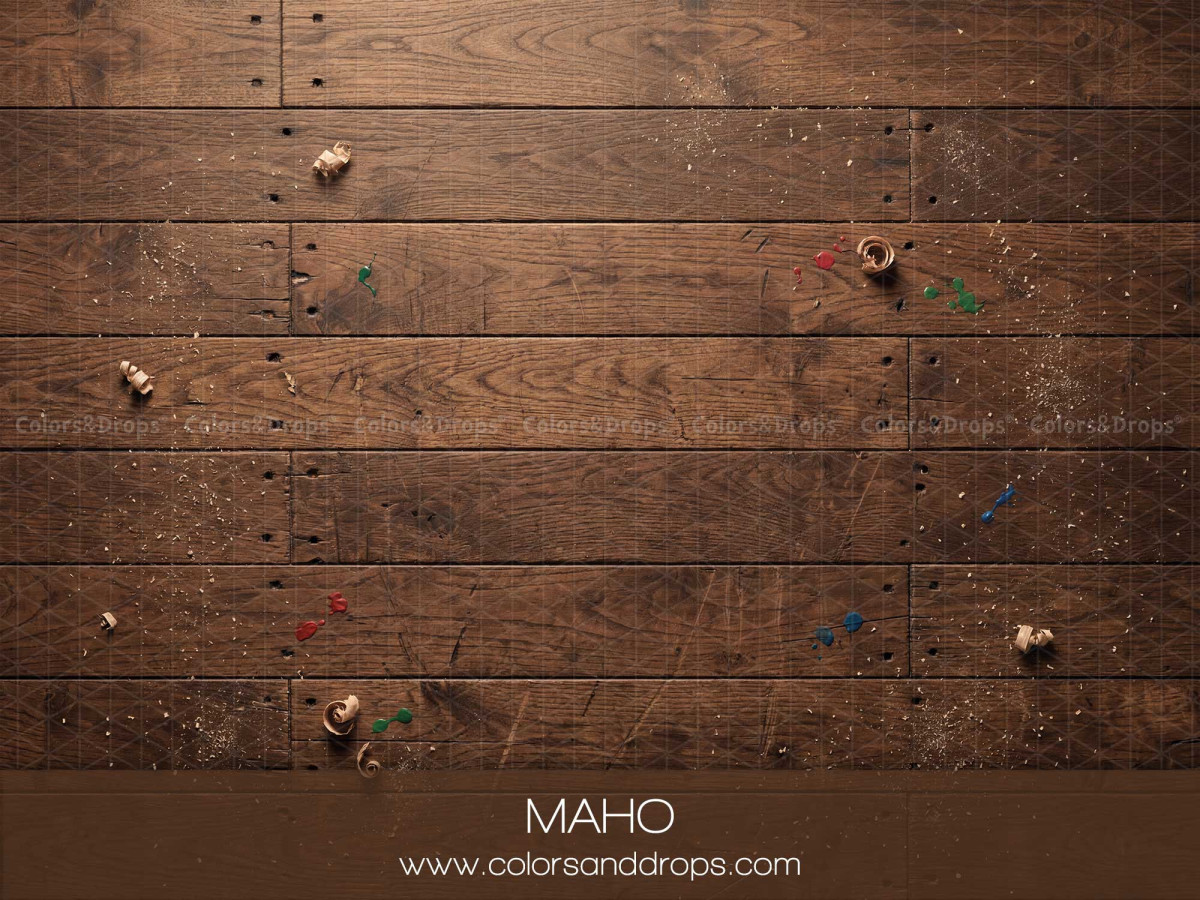 Christmas photo backdrop & floor Maho – horizontal dark brown wooden planks | Colors&Drops