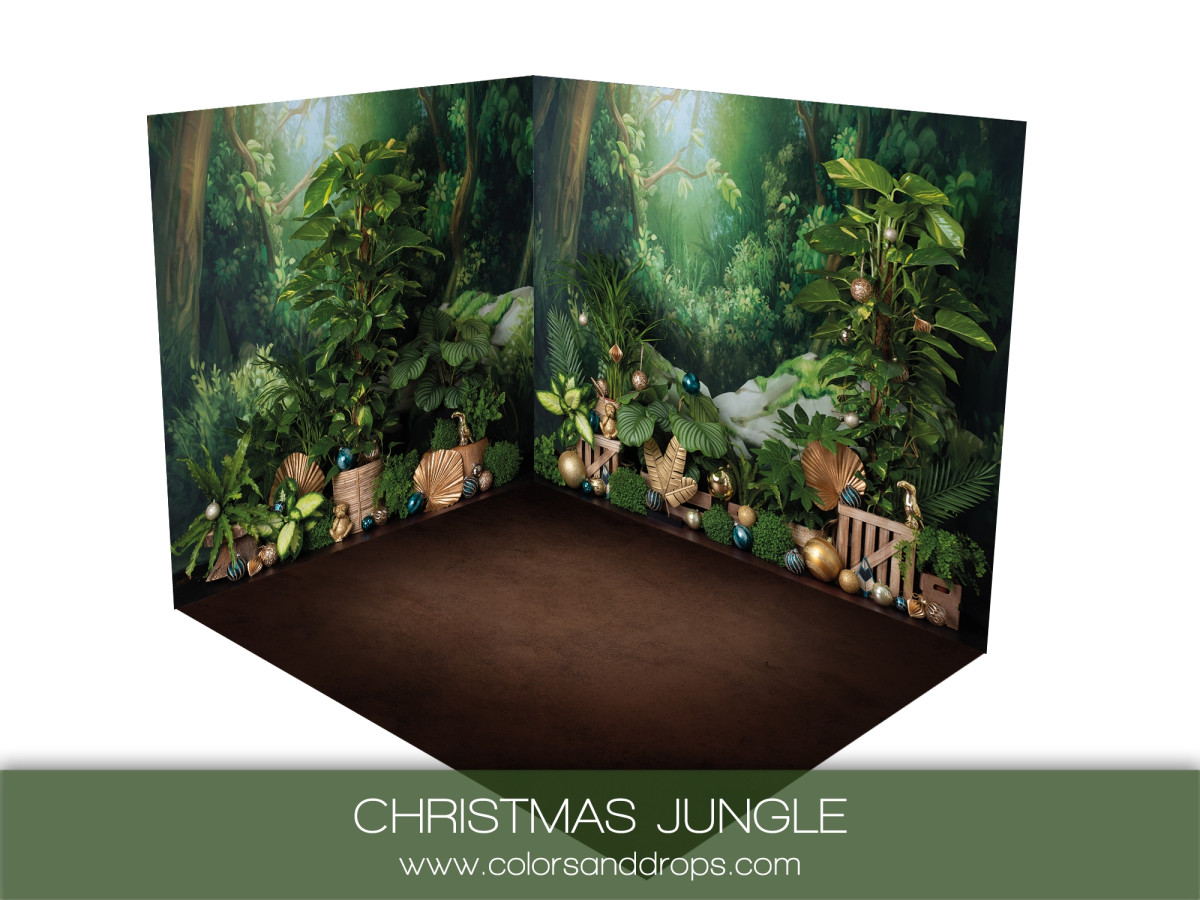 Fondo fotográfico de esquina Christmas Jungle – jungla exuberante | Colors&Drops