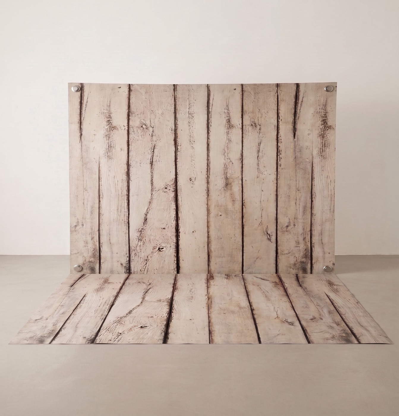 Mat Floor effet planches de bois blanchies, en fond et au sol