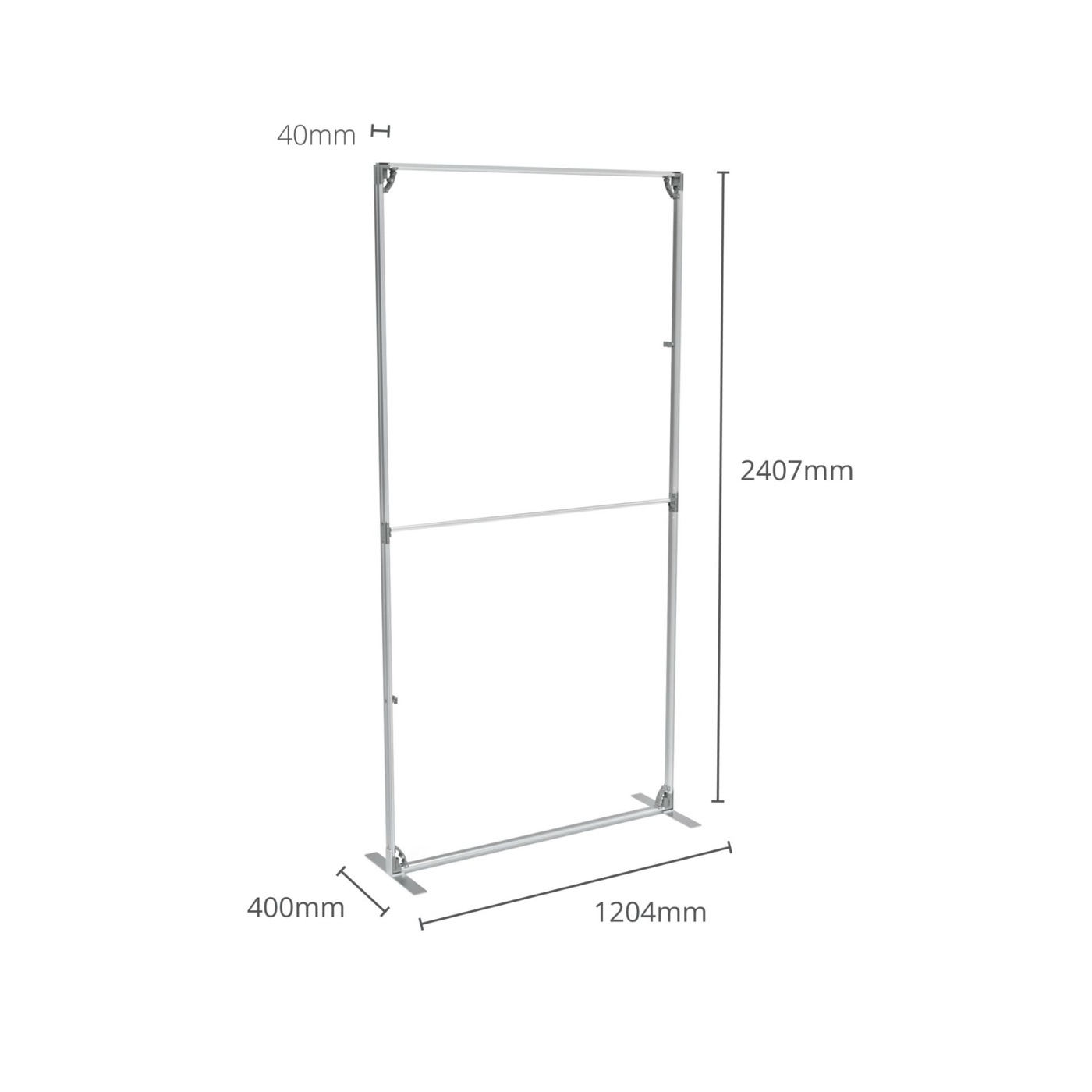 Stand EzyFlat 120×240 cm, dimensions